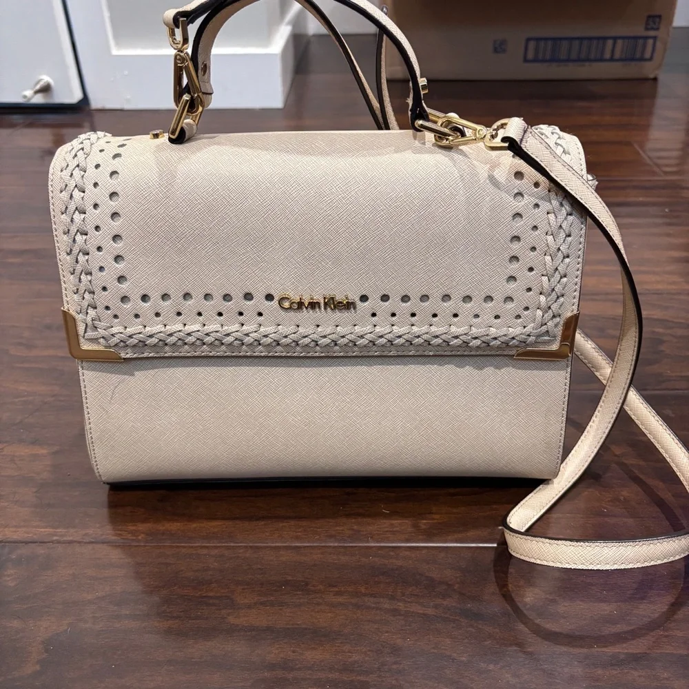 Calvin Klein on My Corner Saffiano Satchel